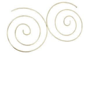 Elegant Gold Spiral Earrings